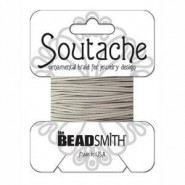 Beadsmith Rayon soutache cord 3mm - Silver grey